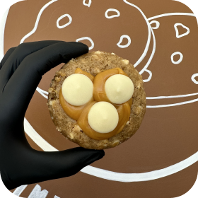 cookie du mois caramel chocolat blanc passion